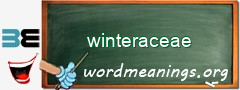 WordMeaning blackboard for winteraceae